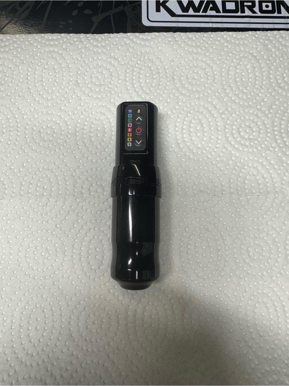 Black Wireless Tattoo Pen Machine with LED Controls